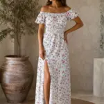 Robe Diva - Rouge Fleuri