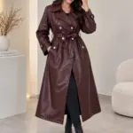 Trench Cuir Long - Marron